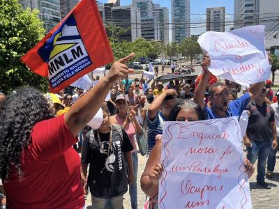 Ato do MNLM em frente ao Tribunal de Justiça do ES